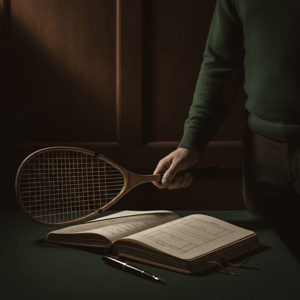 Squash player executing a drop shot at the front wall